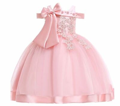 NEW CUTE Kids Girls Princess Flower Embroidered Dress