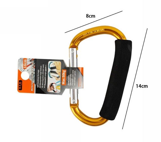 Moschettone Per Borse Buste Con Impugnatura Antiscivolo 14cm dfh