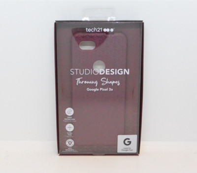 New OEM Tech21 Studio Design Throwing Shapes Plum Case For Google Pixel 3a