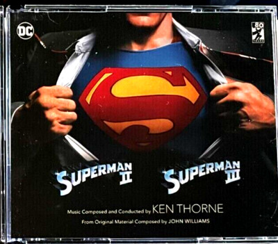 SUPERMAN II & III Soundtrack 3 CD Music John Williams Ken Thorne, La-La Land OOP