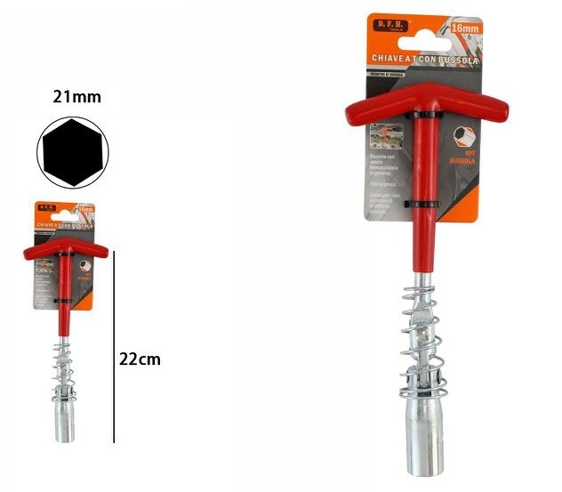 Chiave a T Con Bussola Esagonale 21mm dfh