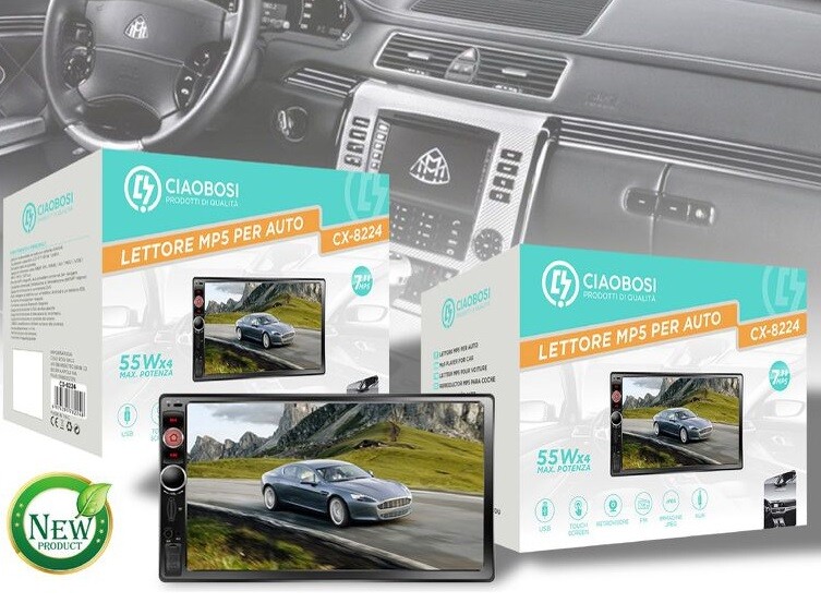 Autoradio Sintolettore Con Monitor 7" Hd Lettore Multimediale 55Wx4 Cx-8224 linq