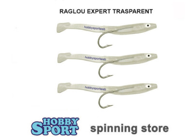 RAGLOU EXPERT mm 55 COL. TRASPARENTE GRIGIO CONF 3 PZ ARTIFICIALE MARE SPINNING
