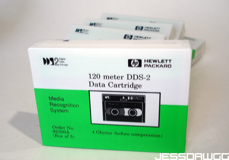 new 5 pack HP 120 meter DDS-2 Data Cartridge Hewlett Packard 4gbytes tapes