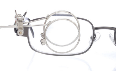 10X 10X Dual Lens Clip-On Eyeglass Eye Frame Jewelry Eye Loupe Magnifying Glass