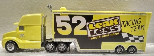 Disney Cars Leak Less Racing Team #52 Semi Truck & Trailer Carrier Toy RARE HTF