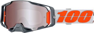 100-Percent Armega Hiper Goggle with Silver Mirror Lens – Enhanced Visibility an