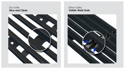 Fits 2003-2007 Scion XB Stainless Steel Black Horizontal Billet Grille Combo