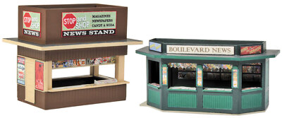 Walthers Cornerstone HO Scale Building/Structure Kit Newsstands (2-Pack)