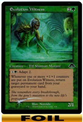 1x - Evolution Witness - RETRO FOIL - Modern Horizons 3 - C NM MTG