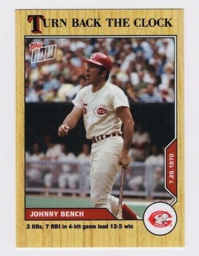 2020 Topps Now Turn Back the Clock - Johnny Bench #118