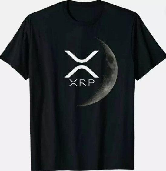 XRP Crypto Gift Cryptocurrency Ripple XRP Moon T-Shirt Coin T-Shirt