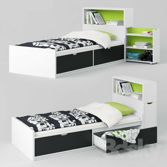 Ikea Flaxa bed and head storage unit in East Bergholt, Essex Gumtree