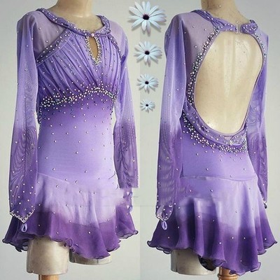 New Ice figure skating competition dress gymnastics dress dance dress dyed 2023