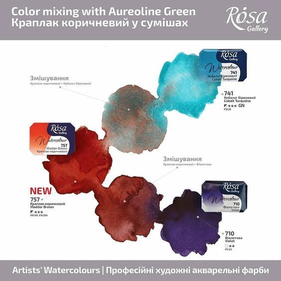 Rosa Gallery Artist Watercolour Paint Extra Fine Professional pans set