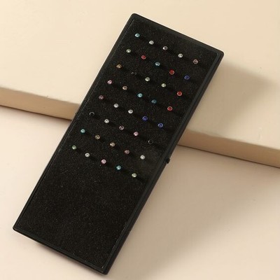 Basic Straight Rhinestone Nose Studs 40pcs