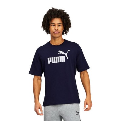 Мужская куртка Puma Peacoat/Белая футболка с логотипом ESS