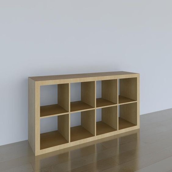 IKEA Expedit (not Kallax) Birch shelving unit, 2 x 4 (8 cubes), shelfs
