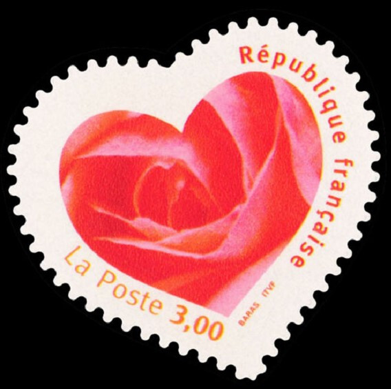 France 1999 Timbre AdhÃ©Sif NÂ°Yt Ad26 Mnh ** Coeur Avec Rose