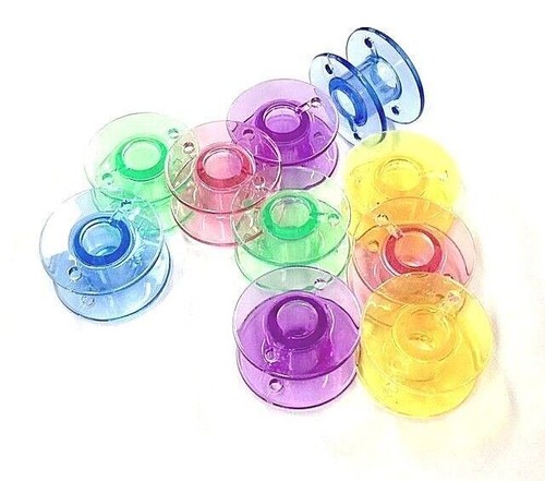 10X Plastic Bobbin #2518P-COLOUR  Mixed Colours  Universal