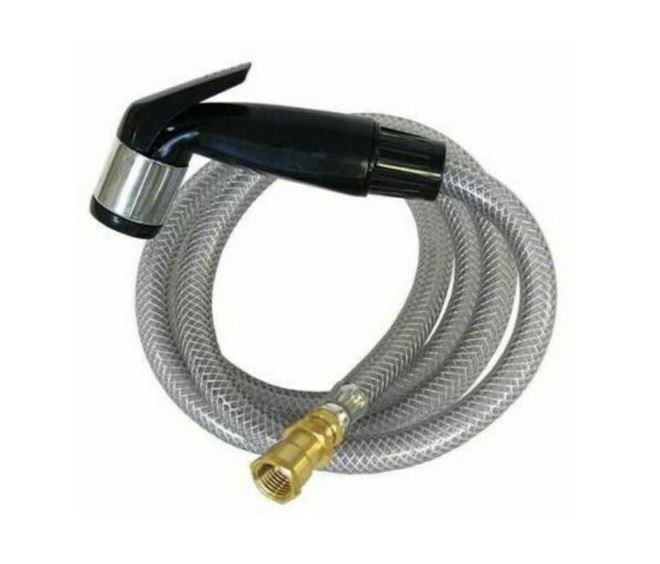 Kitchen Sink Faucet Sprayer Assembly Universal Fit Black Plastic Head & Hose NEW