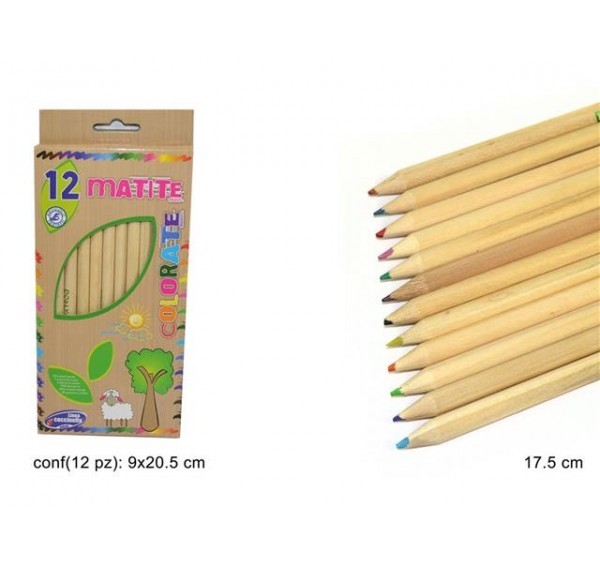 Confezione 12 Pezzi Matite Colorate Colori Bambini Scuola Disegno idea