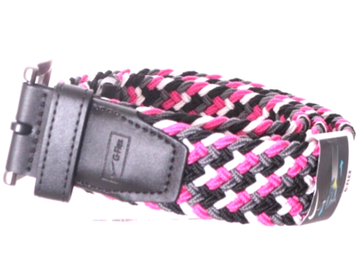 Nike G-Flex Golf Multi-Weave Woven Pink Black White Stretch Belt Men's M  36/38