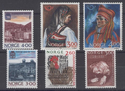 Norway Z60 MNH 6v 1989 - National Costumes - Below face | eBay