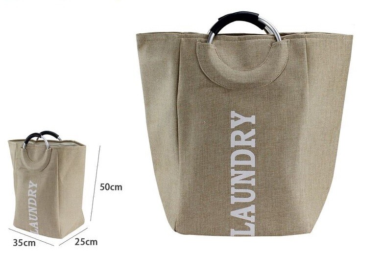 Cesto Contenitore Porta Biancheria Bucato Con Manici In Tessuto Bagno Borsa dfh