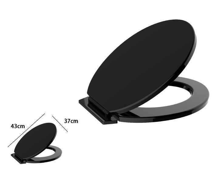 Sedile Coprivaso Wc Water Copriwater Bagno In Pvc Universale Nero dfh