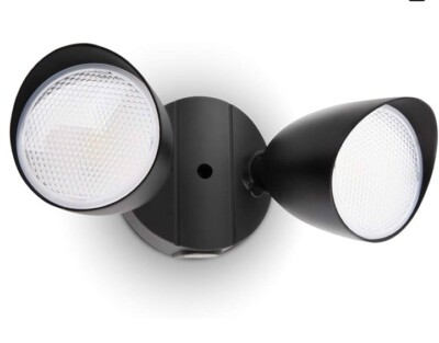 LUTEC 6222B 2500 Lumen 32 Watt 28 LED Dual-Head Floodlight Outdoor, Full Metal D