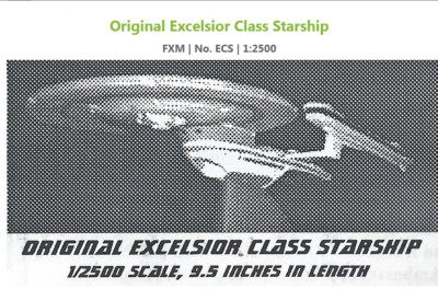Star Trek Excelsior Class Starship 1/2500 Scale Solid Resin Model Kit FXM 1993