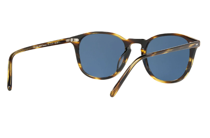 Pre-owned Oliver Peoples Forman La Polarized Sun In Cocobolo Msrp$496 Dicaprio's Fav In Blue