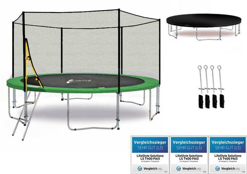 LST370PA12 (G) LifeStyle ProAktiv Garten Trampolin 370cm 12ft Geprüft