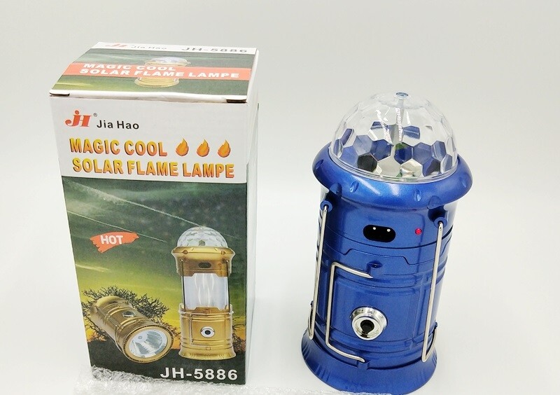 Lampada Lanterna Jh-5886 Usb Energia Solare Batteria Ricaricabile Campeggio cir