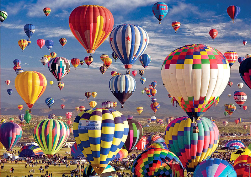 Puzzle Heißluft-Ballons, 1500 Teile, Landschaft, Ballonfahren, Luft, Educa