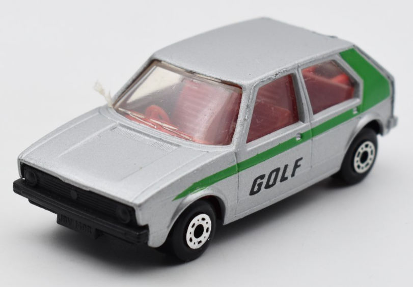 Matchbox Superfast #7 VW Volkswagen Golf silber. roten Innenraum. Lesney England