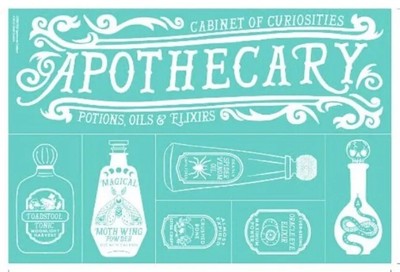 NEW  APOTHECARY CABINET BUNDLE  Chalk Couture Chalk Transfer Size C & Shapes RET