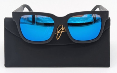 Maui Jim MONGOOSE MJ 540-2M Black Square Sunglasses Blue Polarized Lens 54mm (B)