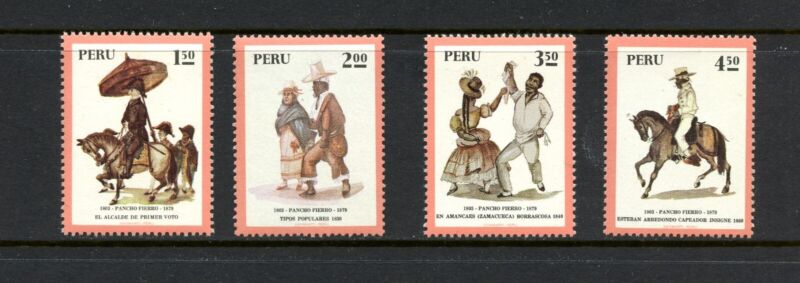 R3501  Peru  1973   art paintings  SHORT-SET   4v.   MNH