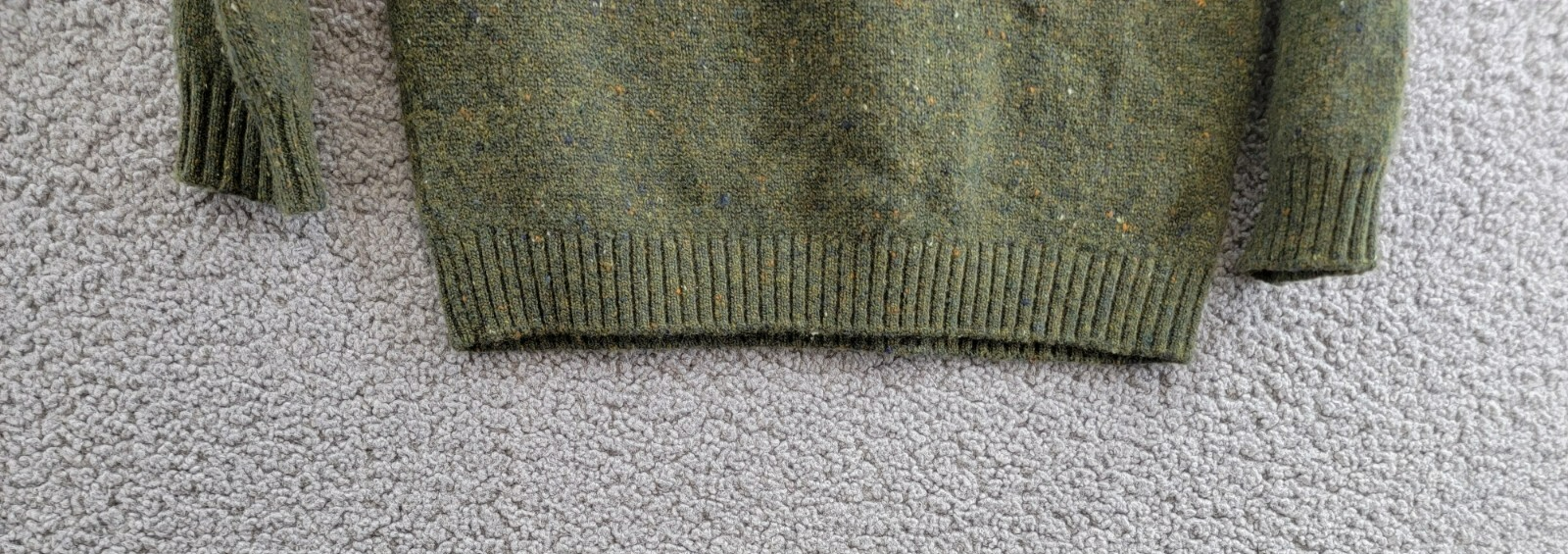 Burberry Wool Cashmere Blend Sweater Boys 6Y Loden Crewneck Long Sleeve Pullover - Picture 4 of 17
