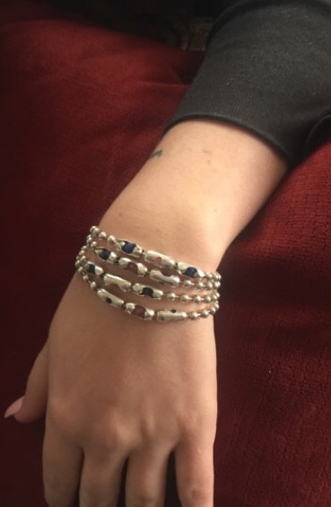 Women’s Swarovski Crystal Sterling Chain Cuff Wrap Bracelet, Custom Stone Bangle