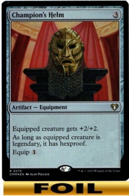 1x - Champion's Helm - FOIL - Commander Masters - NM MTG