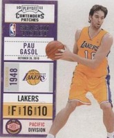 2010-11 Playoff Contenders Patches - Pau Gasol #2