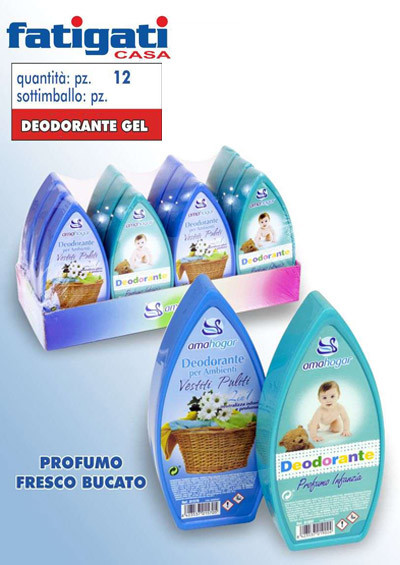 Set 12 Deodoranti Gel Profumo Ambiente Assorbiodori 2in1 Fresco Bucato dfh