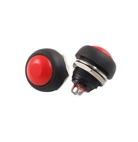 10pcs 12mm Waterproof Momentary On/off Push Button Mini Round Switch Red 