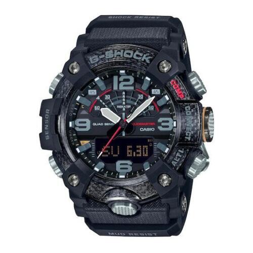 Pre-owned Casio - Men's G-shock Mudmaster Triple-sensor Analog-digital Watch Gg-b100-1acr In Black