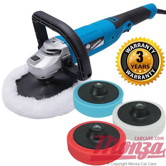 Silverline 1200 watt Rotary Machine Car Polisher Complete Kit **3 YEAR