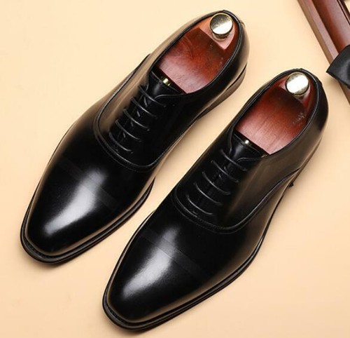 Details about / Mens Low Top Real Leather Business Shoes Oxfords Work Office Wedding Party New L