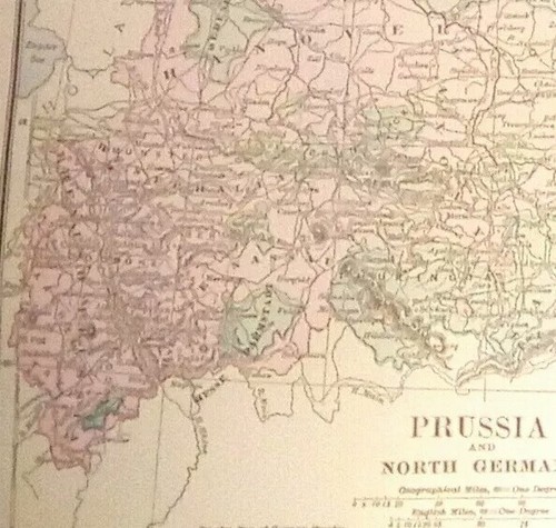 Antique Map Prussia 1894 Chambers Encyclopedia Collier Atlas 1890s 11